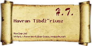 Havran Tibériusz névjegykártya